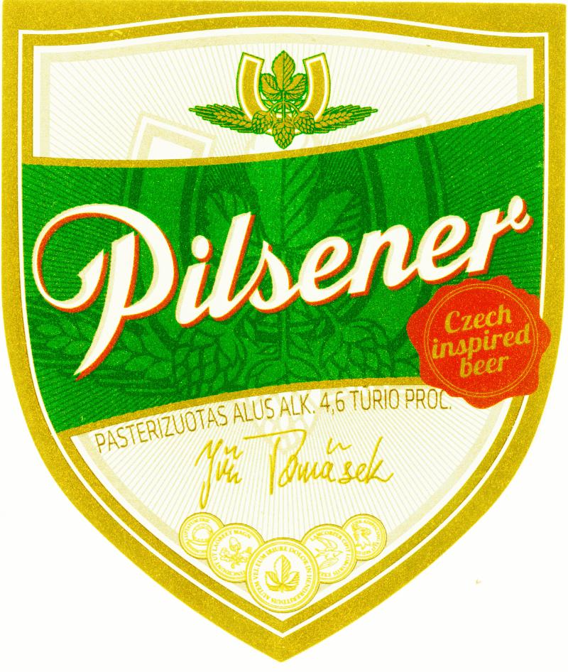 Prekės ženklas: Pilsener Czech inspired beer
